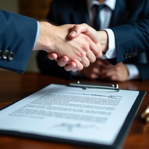 Founders signing a legal agreement